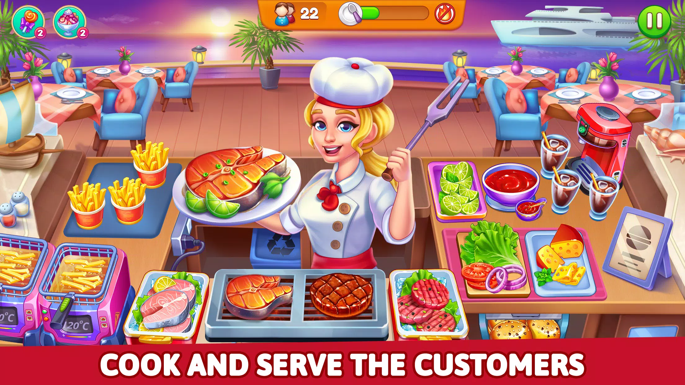 Cooking Restaurant Food Games Captura de pantalla 2