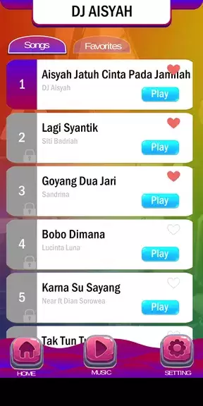 Piano Tiles DJ Aisyah Jamilah Capture d'écran 2