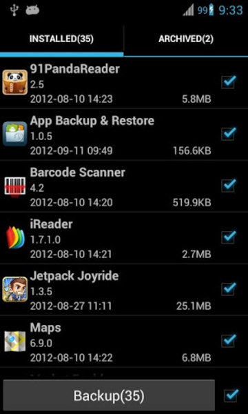 Super Backup: SMS y contactos Captura de pantalla 3