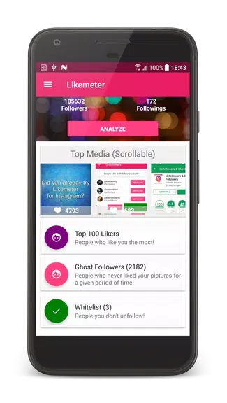 Likes & Ghost Followers for Instagram 스크린샷 1