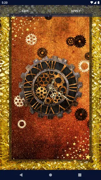 Steampunk Clock Wallpaper Captura de pantalla 2