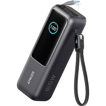 Anker 25.000mAh 165W Power Bank mit zwei eingebauten USB-Typ-C-Kabeln