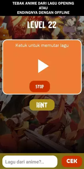 Wibu Elite: Tebak Lagu, Anime, dan Karakternya Ảnh chụp màn hình 0