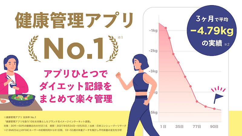 FiNC お得にダイエット！電子マネーと交換できる健康アプリ应用截图第0张