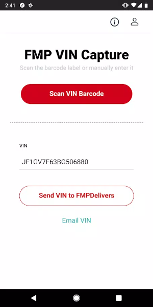 FMP Vin Scan for FMPDelivers by DST 스크린샷 1