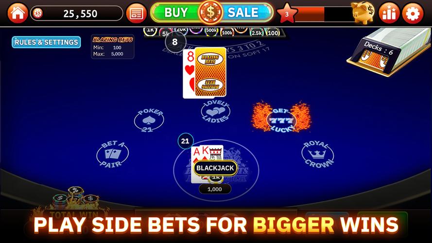 Blazing Bets Blackjack 21 스크린샷 1