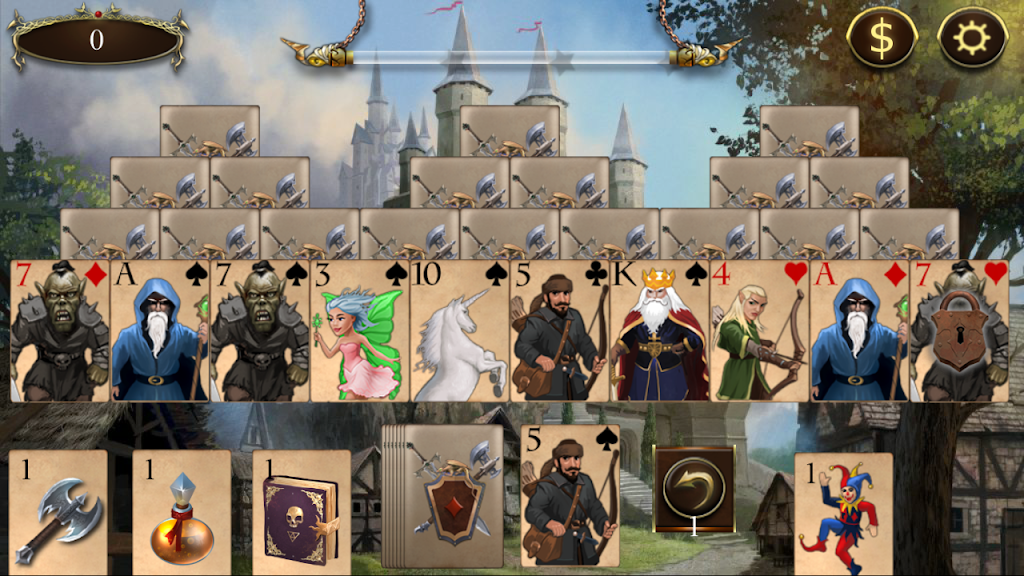 Legends of Solitaire Curse of the Dragons TriPeaks Capture d'écran 0