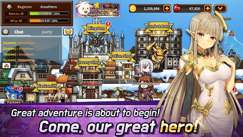 Hero Town Online : 2D MMORPG Capture d'écran 1