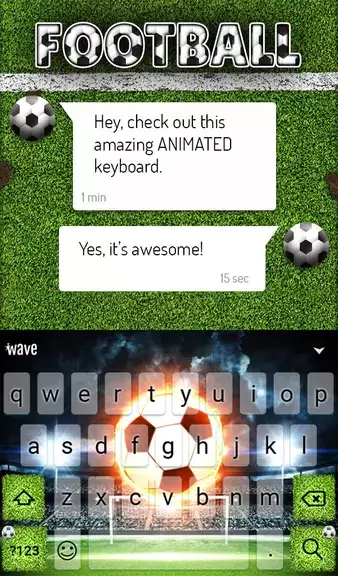 Football Keyboard & Wallpaper Скриншот 2