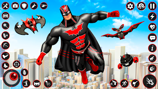 Bat Hero Dark Crime City Game Zrzut ekranu 1