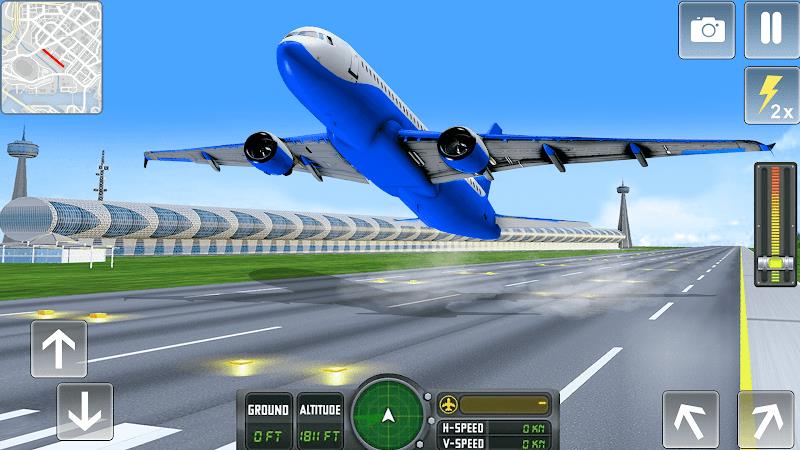 Flying Airplane Pilot Games Ekran Görüntüsü 0