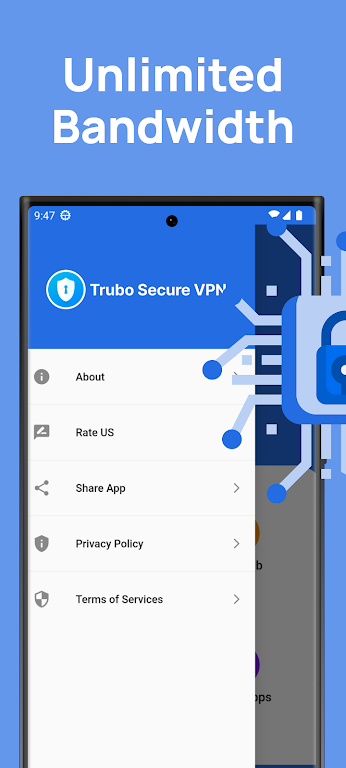 Turbo Secure VPN: Fast Proxy Capture d'écran 1